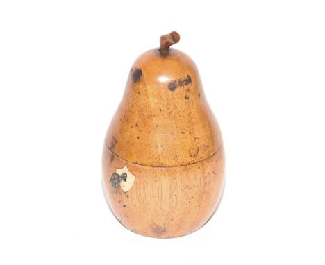 Pear wood tea caddy 