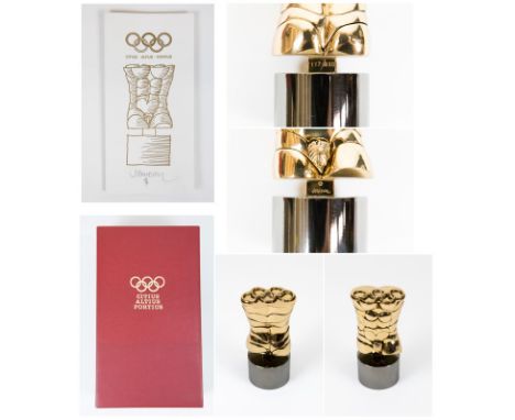 Berrucal, Miguel - Olympic Torso - "Olympic Torso Opus 315 - 1986" No.117/250 Exemplaren. 1986. Vergoldet Bronze Figur des sp