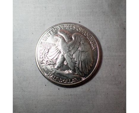 1947 silver American half dollar. UK P&amp;P Group 0 (£6+VAT for the first lot and £1+VAT for subsequent lots) 