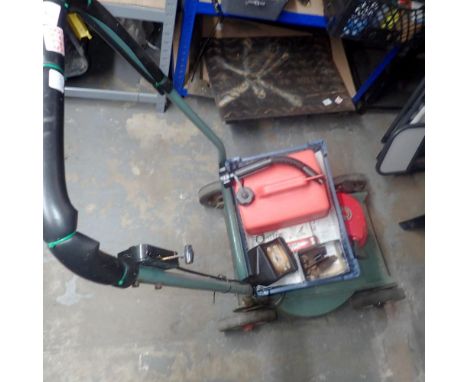Hayterette 20 inch rotary disc mower, Briggs and Stratton 5HP 4 stroke petrol engine, supplied with new oil, cutter set and f