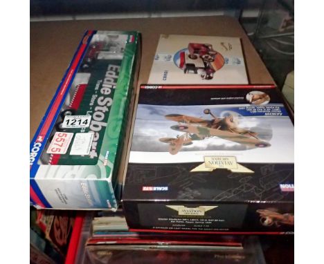 Eddie Stobart boxed Corgi #CC14002 and a further two Corgi models. UK P&amp;P Group 3 (£30+VAT for the first lot and £8+VAT f