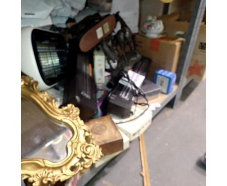 Mixed items to include RAC wooden box, cameras, belts and homewares. Not available for in-house P&amp;P