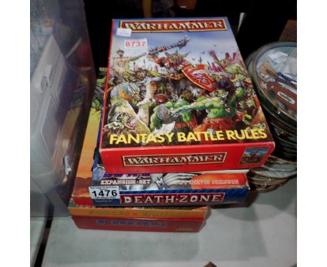 Boxed game instructions for Warhammer &amp; others. Death Zone box is empty. UK P&amp;P Group 2 (£20+VAT for the first lot an