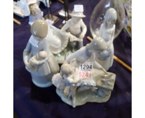 Four ceramic figures including three Nao figures. UK P&amp;P Group 2 (£20+VAT for the first lot and £4+VAT for subsequent lot