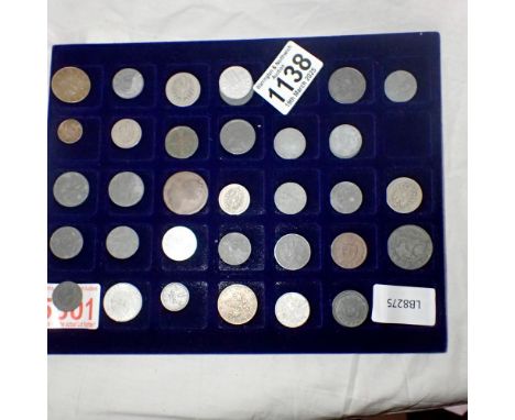 Thirty five German occupation world war two coins. UK P&amp;P Group 1 (£16+VAT for the first lot and £2+VAT for subsequent lo