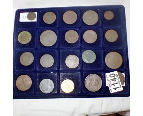 Twenty early milled coins and tokens. UK P&amp;P Group 0 (£6+VAT for the first lot and £1+VAT for subsequent lots)&nbsp; 