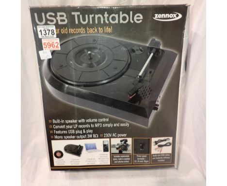 Boxed USB record player. Not available for in-house P&amp;P 