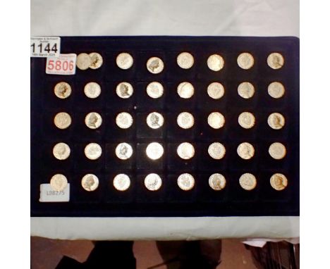 Forty gold plated George iii half guinea tokens. UK P&amp;P Group 1 (£16+VAT for the first lot and £2+VAT for subsequent lots