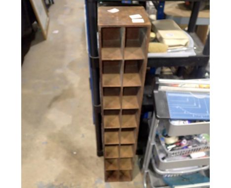 Vintage pigeon hole storage with sixteen compartments. Not available for in-house P&amp;P 