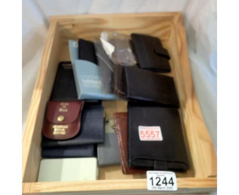 Mixed leather wallets, some new. UK P&amp;P Group 2 (£20+VAT for the first lot and £4+VAT for subsequent lots)