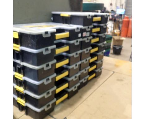 Thirteen Stanley Stormaster stacking tool box. Not available for in-house P&amp;P 