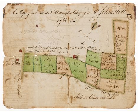 Yorkshire Estate map.- Ableson (William, surveyor, of Hutton Rudby, Stokesley, North Yorkshire) A Survey &amp; Map of an Esta