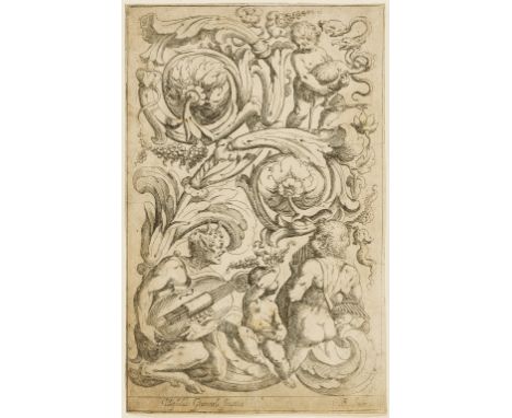 Ornamental Baroque design.- Grotesques.- Fialetti (Odoardo) [Disegni Varii di Polifilo Zancarli], title and six plates only (