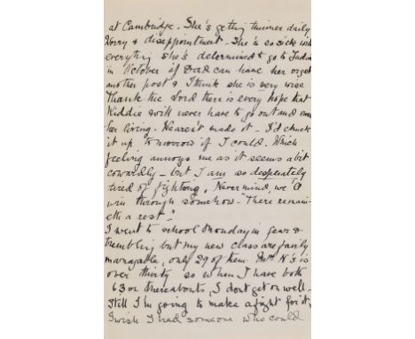 Diary.- Candy (Dorothy M., schoolmistress, of Bransgrove, New Forest and Bournemouth) Private Journal, autograph manuscript, 