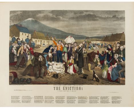 Irish-American Political Broadside .- Goff (J.L., Philadelphia-based publisher) The Eviction: A Scene from Life in Ireland, l