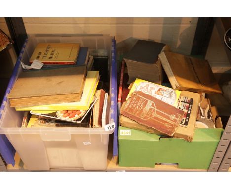 Two boxes of vintage books to include Mrs Beeton's household etc. This lot is not available for in-house P&amp;P 