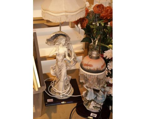 Two Juliana Collection figural lamps. This lot is not available for in-house P&P.Condition Report: All electrical items in th