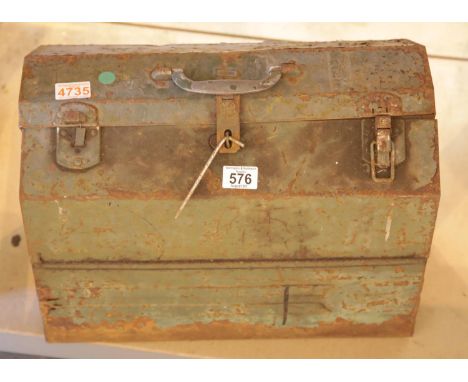 Tall cantilever toolbox with contents. This lot is not available for in-house P&amp;P 
