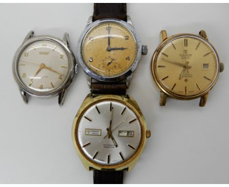 A Tissot wristwatch and three Tissot Seastar watch heads Condition Report: Not available for this lot