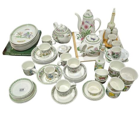 A quantity of Portmeirion dinner ware including coffee pot, tea pot, cups, saucers, plates, stands etc