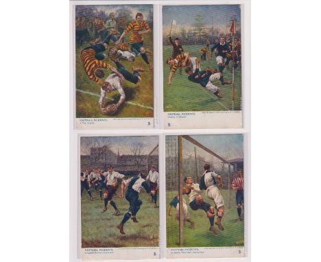 Postcards, Ruby &amp; Football, Tucks, Football Incidents, Series 1746 complete, 6 cards (all unused, gd/vg) (6)   