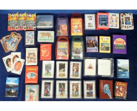 Playing Cards and Games, 34 packs of cards to include Cricket World Cup England 99, P&amp;O, Top Trumps, Elvis, Heroes of the