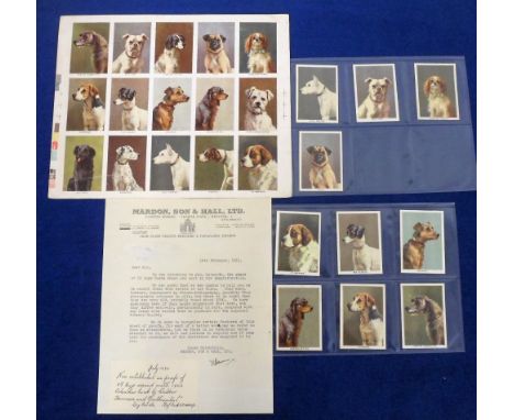 Trade cards, Walker Harrison &amp; Garthwaite, Dogs, 'M' size, 12 different cards (two with light staining to backs, others g