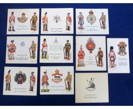 Postcards, a fine collection of 10 Regimental Booklets in the History &amp; Traditions style and published by Gale &amp; Pold
