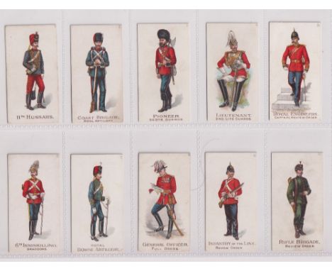 Cigarette cards, Gallaher, Types of the British Army (1-50, 'Three Pipes Tobaccos') (set, 50 cards) (gd)