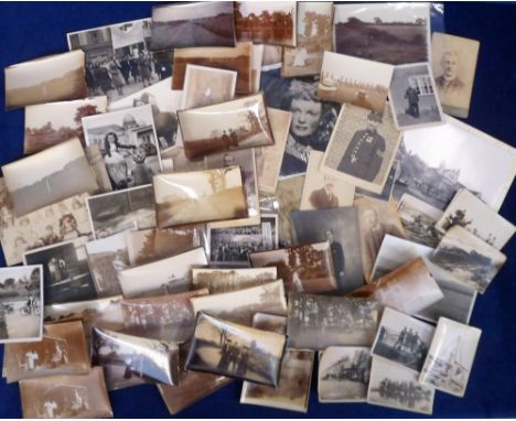 Photographs, approx. 90 assorted b/w photographs most dating from the late 19th to the early 20thC to include snapshots of Ed