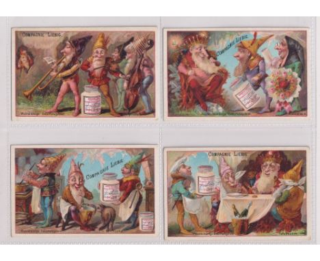 Trade cards, Liebig, The Gnome King's Birthday Celebration, ref S174, three different language sets (6 cards in each), Belgia