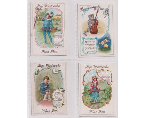 Trade cards, Page Woodcock's Wind Pills, Nursery Rhymes (set, 12 cards) (4 with light staining to backs o/w gd/vg) (12)