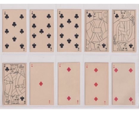 Cigarette cards, USA, Kinney, Transparent Playing Cards (set, 52 cards) (a few slight marks, gen gd) 