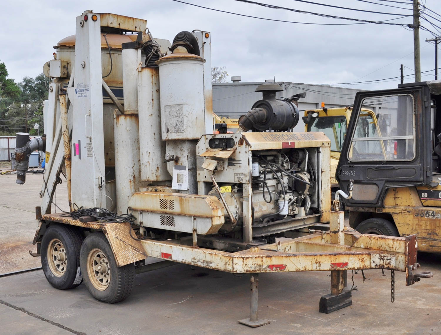 INDUSTRIAL VACUUM HURRICANE 500E DIESEL POWERED PORTABLE VACUUM TRAILER