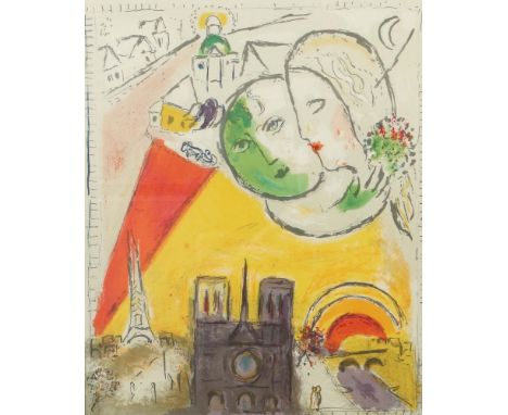 Chagall, Marc1887 - 1985, russischer Maler, Illustrator, Bildhauer und Keramiker. "Der Sonntag", aus der Revue "Derriere le M