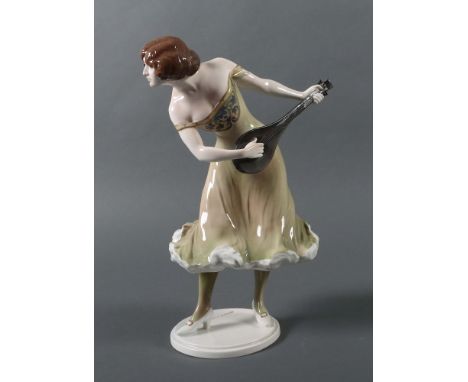 Marcuse, RudolfBerlin 1878 - 1940 London, war ein deutscher Bildhauer. Große Figur "Überbrettl", E: 1913, A: Rosenthal, Selb,
