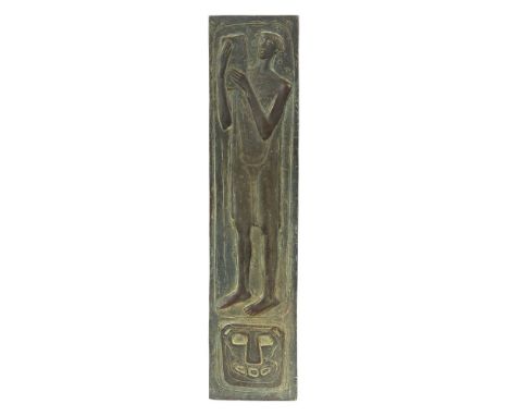 Nuss, Fritz (attr.)Göppingen 1907 - 1999 Weinstadt-Strümpfelbach, Bildhauer, Maler und Zeichner, Prof.. "Buchlesender Knabe",