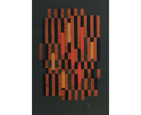 Fleischmann, AdolfEsslingen 1892 - 1968 Stuttgart, deutscher Maler und Grafiker. "Ohne Titel", geometrische Farbkomposition i