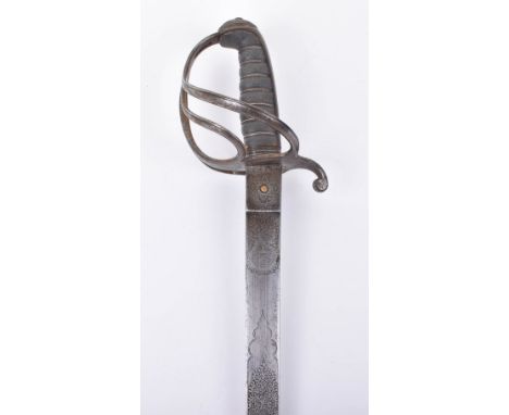 Victorian Royal Horse Artillery Officer’s Sword c.1846 by Henry Wilkinson Pall Mall London, un-numbered, straight un-fullered