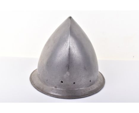 Good Large Late 16th Century Italian Helmet Cabaset, raised from a single plate, tall skull with distinct medial ridge and pe