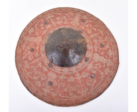 Very Rare Ottoman Turkish Shield Kalkan, 17th Century, Taken as Booty from the Second Siege of Vienna in 1683, made from coil