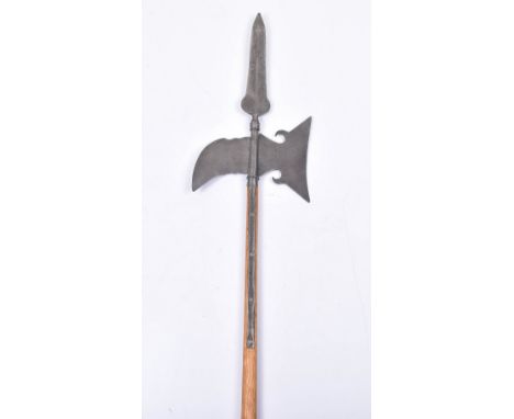 A Sergeant’s Halberd of the Radnor Militia, Late 18th Century, regulation pattern spontoon head unscrews to release the broad