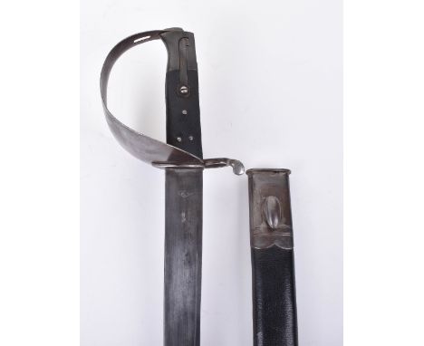 British Naval Enfield Cutlass Bayonet, regulation blade with RM bow and arrow mark and inspector’s mark, regulation hilt with