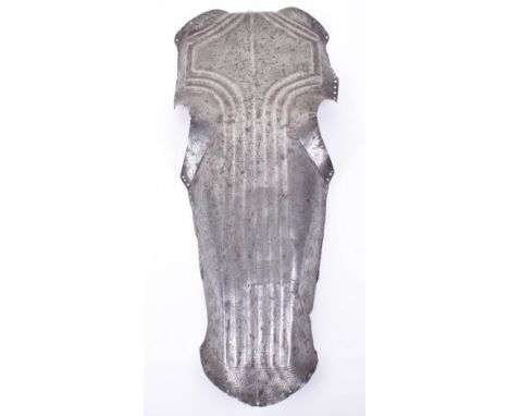 Scarce Ottoman Turkish Iron Horse’s Head Defence Chanfron, Second Half of the 16th Century, embossed with 6 vertical flutes w