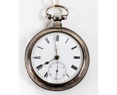 Early 20th century silver pair cased pocket watch, Birmingham 1912