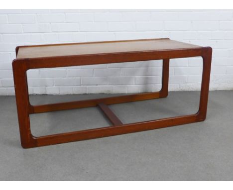 Vintage teak coffee table, 113 x 48 x 49cm 