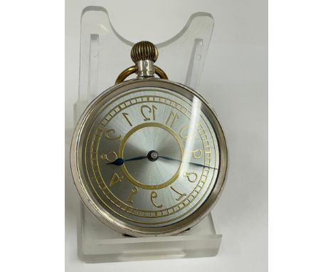  Vintage silver pocket watch unusual dial 