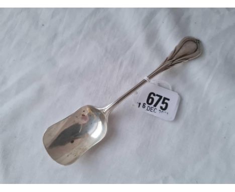 A Lily pattern long handled caddy spoon - London 1894 by WG - 40 g.