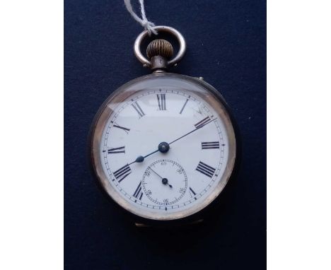 A gents silver pocket watch "The Great Wonder"with seconds dial W/O