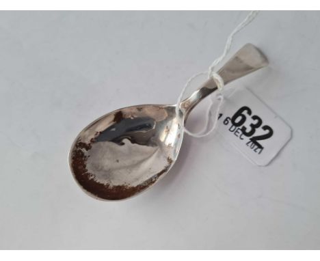 A George III caddy spoon with oval bowl, London 1811 by WS?